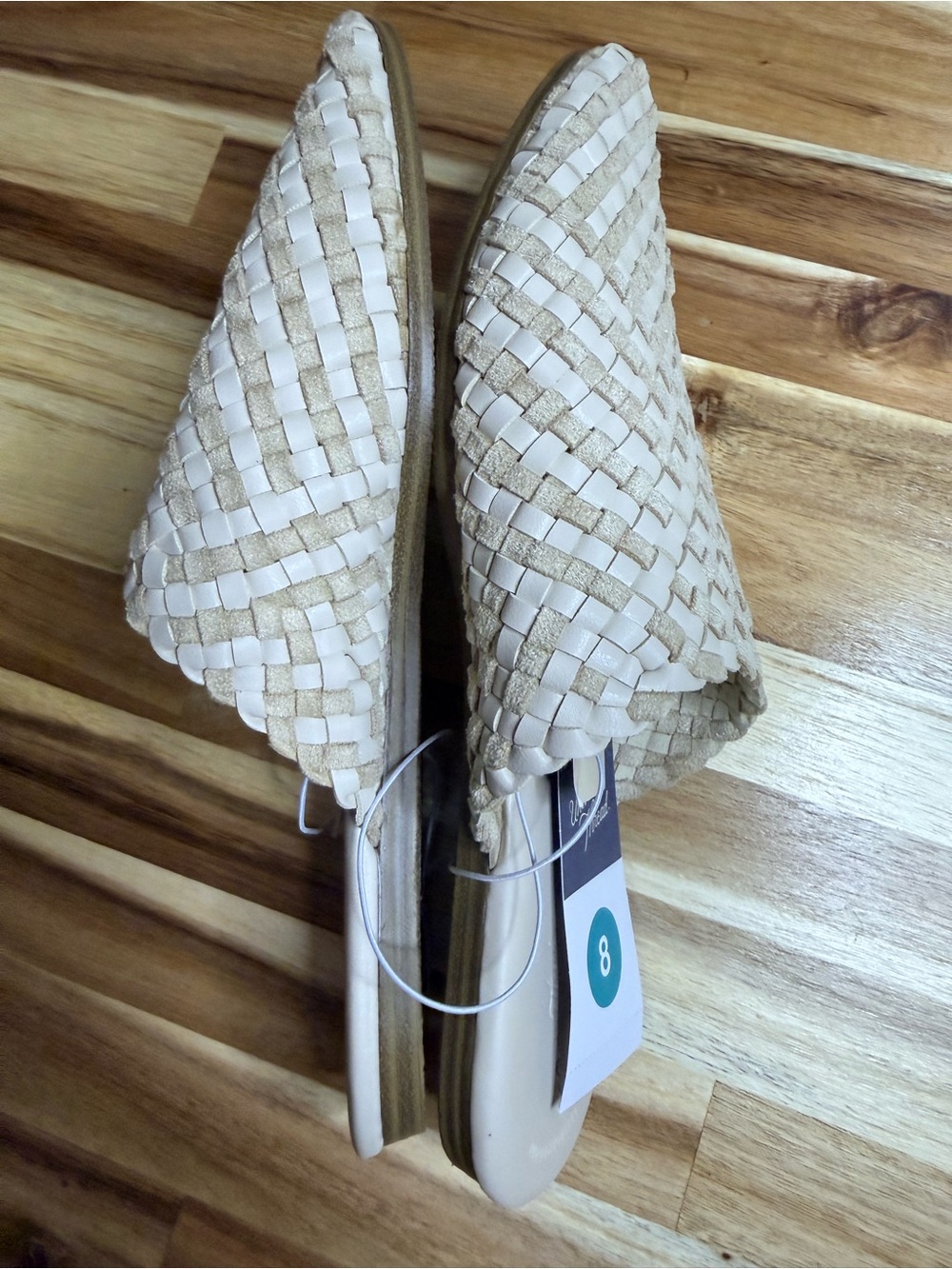 Universal Thread Beige Woven Pointed Slip-On Mules - Picture 3 of 5